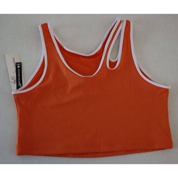 Nanette Lepore Play 89N32RL326 Women's Sz L Mandarin Orange Sports Bra - Picture 2 of 5